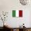 Italy Country Flag - Letterpress-Lantern Press-Art Print displayed on a wall