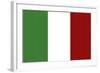 Italy Country Flag - Letterpress-Lantern Press-Framed Art Print