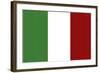 Italy Country Flag - Letterpress-Lantern Press-Framed Art Print