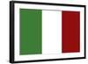 Italy Country Flag - Letterpress-Lantern Press-Framed Art Print