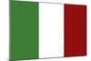 Italy Country Flag - Letterpress-Lantern Press-Mounted Art Print