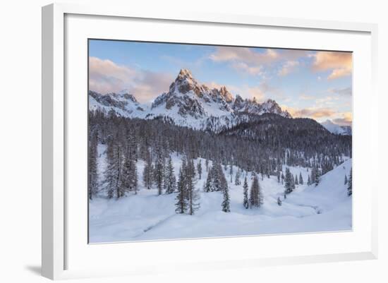 Italy, Dolomites, Veneto, Cadini Misurina on Sunset-Anne Maenurm-Framed Photographic Print