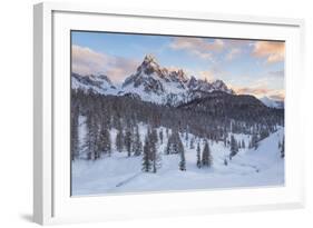 Italy, Dolomites, Veneto, Cadini Misurina on Sunset-Anne Maenurm-Framed Photographic Print