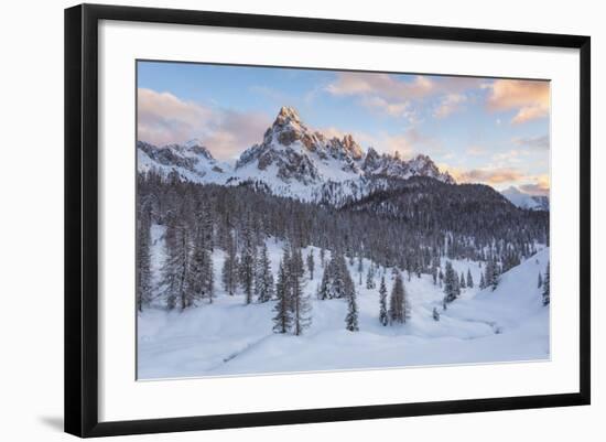 Italy, Dolomites, Veneto, Cadini Misurina on Sunset-Anne Maenurm-Framed Photographic Print