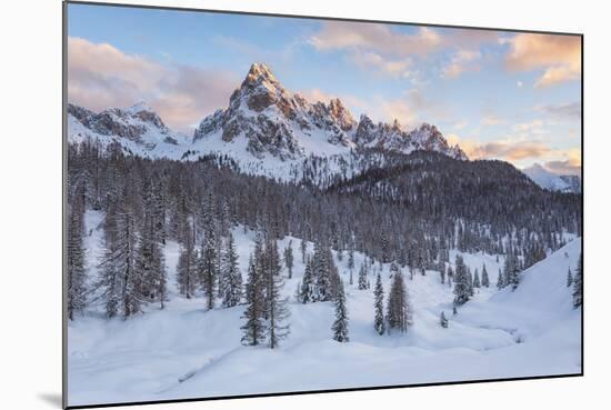 Italy, Dolomites, Veneto, Cadini Misurina on Sunset-Anne Maenurm-Mounted Photographic Print