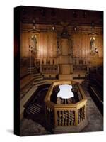 Italy, Emilia-Romagna, Bologna, Archiginnasio Palace, Interior of Anatomy Theatre-null-Stretched Canvas