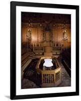 Italy, Emilia-Romagna, Bologna, Archiginnasio Palace, Interior of Anatomy Theatre-null-Framed Giclee Print