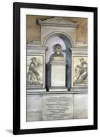 Italy, Emilia-Romagna, Bologna, Certosa Cemetery, Main Cloister, Funeral Monument for Paolo Costa-null-Framed Premium Giclee Print