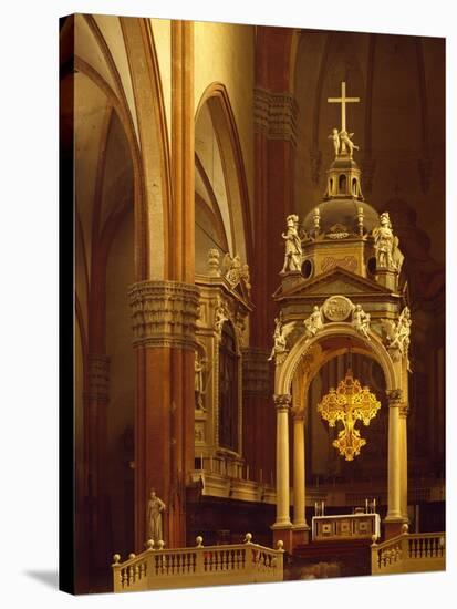 Italy, Emilia-Romagna, Bologna, Saint Petronius Basilica, Main Altar Tribune-null-Stretched Canvas