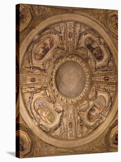 Italy, Emilia-Romagna, Bologna, San Giacomo Maggiore Church, Ceiling Stucco of Poggi Chapel-null-Stretched Canvas