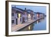 Italy, Emilia Romagna, Comacchio Houses by a Canal-Roberto Cattini-Framed Photographic Print