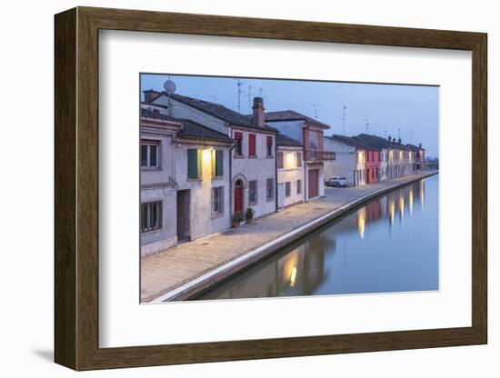 Italy, Emilia Romagna, Comacchio Houses by a Canal-Roberto Cattini-Framed Photographic Print