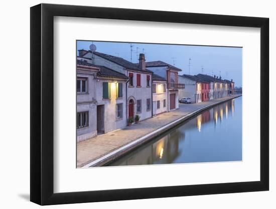 Italy, Emilia Romagna, Comacchio Houses by a Canal-Roberto Cattini-Framed Photographic Print