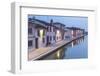 Italy, Emilia Romagna, Comacchio Houses by a Canal-Roberto Cattini-Framed Photographic Print