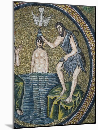 Italy, Emilia Romagna, Ravenna, Arian Baptistery, Cupula, Baptism of Christ, Mosaic-null-Mounted Giclee Print