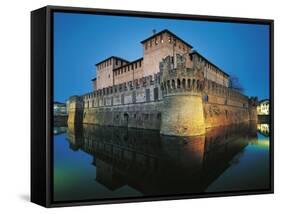 Italy, Emilia-Romagna Region, Fontanellato Castle of Sanvitale at Night-null-Framed Stretched Canvas