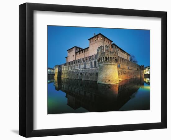 Italy, Emilia-Romagna Region, Fontanellato Castle of Sanvitale at Night-null-Framed Giclee Print