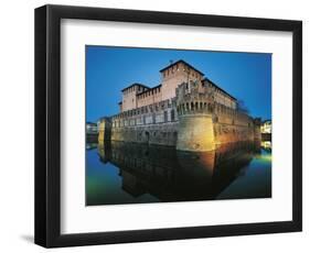 Italy, Emilia-Romagna Region, Fontanellato Castle of Sanvitale at Night-null-Framed Giclee Print