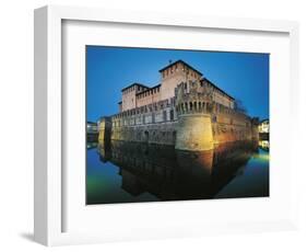 Italy, Emilia-Romagna Region, Fontanellato Castle of Sanvitale at Night-null-Framed Giclee Print