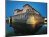 Italy, Emilia-Romagna Region, Fontanellato Castle of Sanvitale at Night-null-Mounted Giclee Print