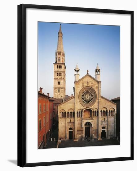 Italy, Emilia Romagna Region, Modena, Facade of Cathedral and Ghirlandina Tower-null-Framed Giclee Print