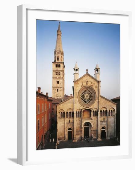 Italy, Emilia Romagna Region, Modena, Facade of Cathedral and Ghirlandina Tower-null-Framed Giclee Print