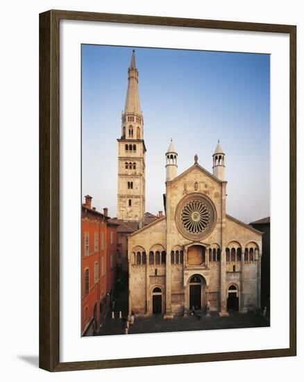 Italy, Emilia Romagna Region, Modena, Facade of Cathedral and Ghirlandina Tower-null-Framed Giclee Print