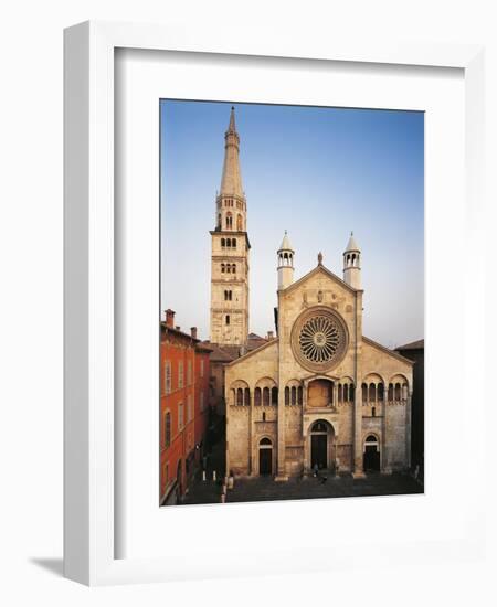 Italy, Emilia Romagna Region, Modena, Facade of Cathedral and Ghirlandina Tower-null-Framed Giclee Print