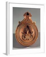 Italy, Fictile Votive Lamp with Jupiter Ammon Head from the Rebatto Tomb of Ateste-null-Framed Giclee Print