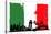 Italy Flag And Silhouettes-bioraven-Stretched Canvas