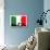 Italy Flag And Silhouettes-bioraven-Art Print displayed on a wall