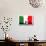 Italy Flag And Silhouettes-bioraven-Art Print displayed on a wall