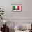 Italy Flag And Silhouettes-bioraven-Framed Art Print displayed on a wall