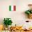 Italy Flag Art Print Poster-null-Stretched Canvas displayed on a wall