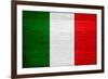 Italy Flag Design with Wood Patterning - Flags of the World Series-Philippe Hugonnard-Framed Art Print