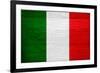 Italy Flag Design with Wood Patterning - Flags of the World Series-Philippe Hugonnard-Framed Art Print