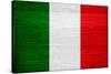 Italy Flag Design with Wood Patterning - Flags of the World Series-Philippe Hugonnard-Stretched Canvas
