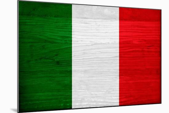 Italy Flag Design with Wood Patterning - Flags of the World Series-Philippe Hugonnard-Mounted Art Print