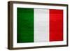 Italy Flag Design with Wood Patterning - Flags of the World Series-Philippe Hugonnard-Framed Art Print