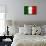 Italy Flag Design with Wood Patterning - Flags of the World Series-Philippe Hugonnard-Framed Stretched Canvas displayed on a wall