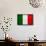 Italy Flag Design with Wood Patterning - Flags of the World Series-Philippe Hugonnard-Framed Stretched Canvas displayed on a wall