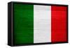 Italy Flag Design with Wood Patterning - Flags of the World Series-Philippe Hugonnard-Framed Stretched Canvas