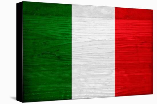 Italy Flag Design with Wood Patterning - Flags of the World Series-Philippe Hugonnard-Stretched Canvas