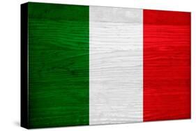 Italy Flag Design with Wood Patterning - Flags of the World Series-Philippe Hugonnard-Stretched Canvas