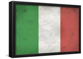 Italy Flag Distressed Art Print Poster-null-Framed Poster