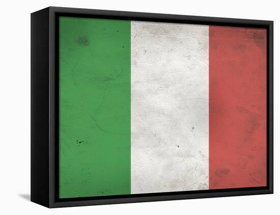 Italy Flag Distressed Art Print Poster-null-Framed Stretched Canvas