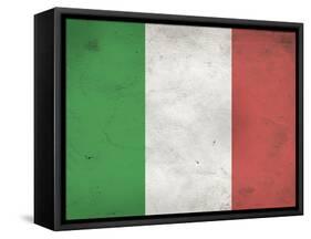 Italy Flag Distressed Art Print Poster-null-Framed Stretched Canvas