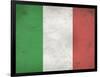 Italy Flag Distressed Art Print Poster-null-Framed Poster