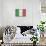 Italy Flag Distressed-null-Art Print displayed on a wall