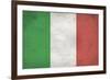 Italy Flag Distressed-null-Framed Art Print